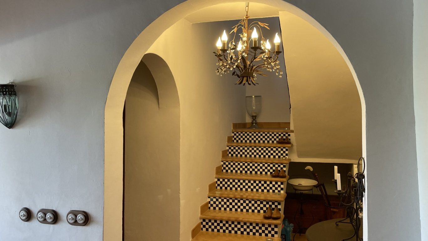 Treppe in die obere Etage